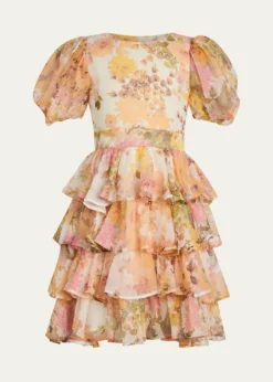 BardotGirl's Sylvie Floral-Print Tiered Maxi Dress, Size 6-16