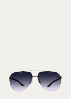 Barton PerreiraJean Metal & Zyl Aviator Sunglasses