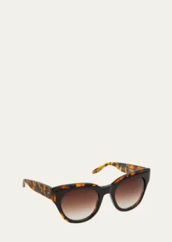 Barton PerreiraLioness Havana Acetate Cat-Eye Sunglasses