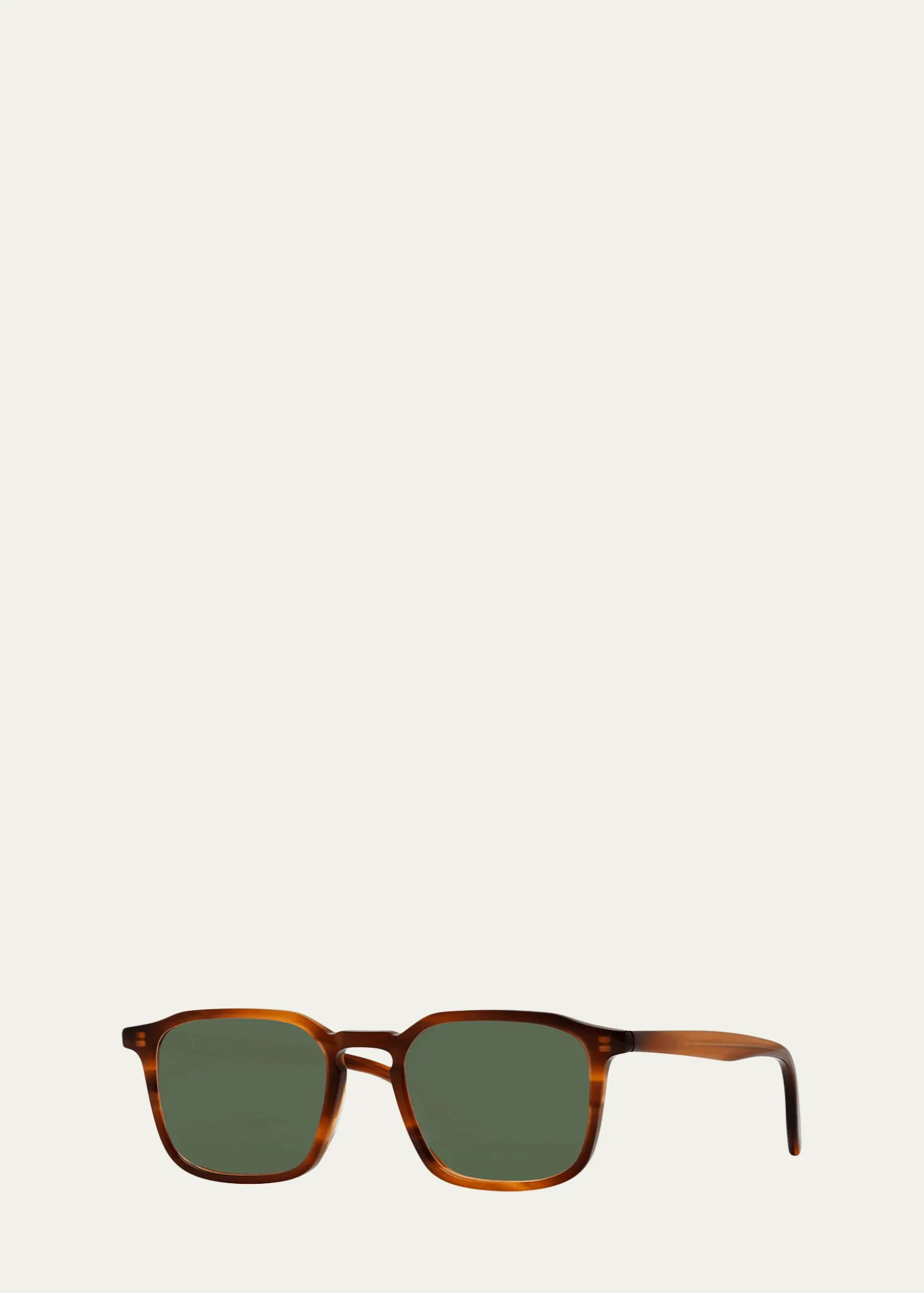 Barton PerreiraMen's Keyhole-Bridge Acetate Rectangle Sunglasses