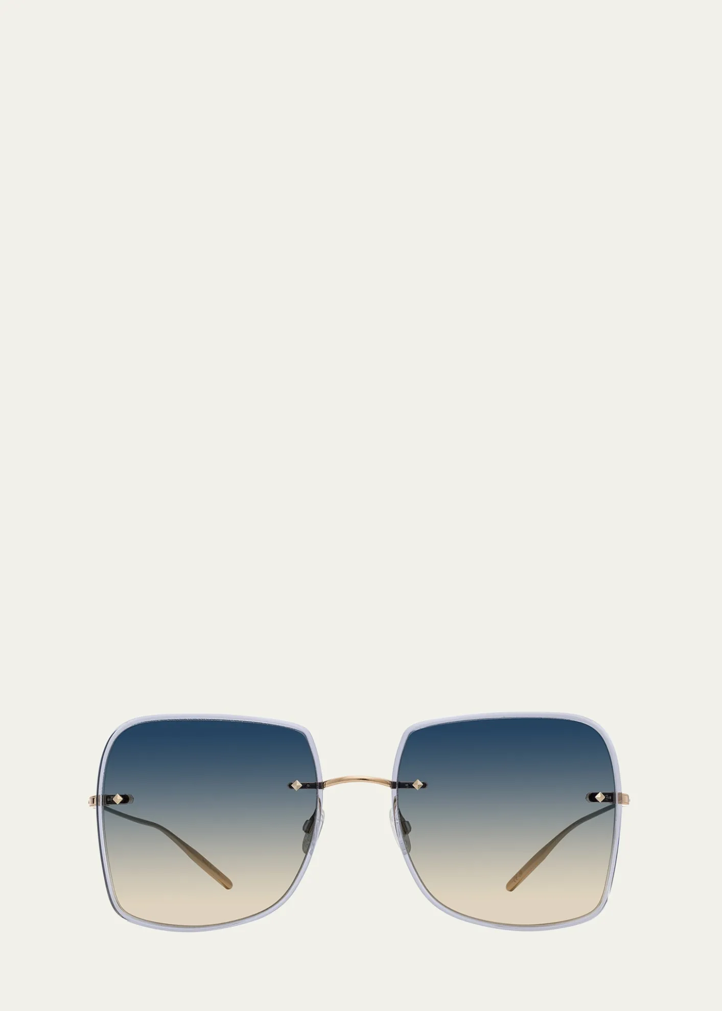 Barton PerreiraSharona Blue Titanium Acetate Square Sunglasses