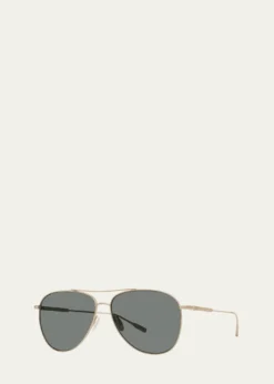 Barton PerreiraTrask Polarized Titanium Aviator Sunglasses