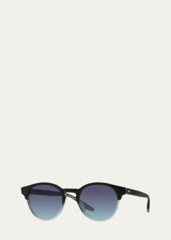 Barton PerreiraBeckford 49mm Round Acetate Sunglasses