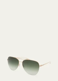 Barton PerreiraChevalier Titanium Aviator Sunglasses