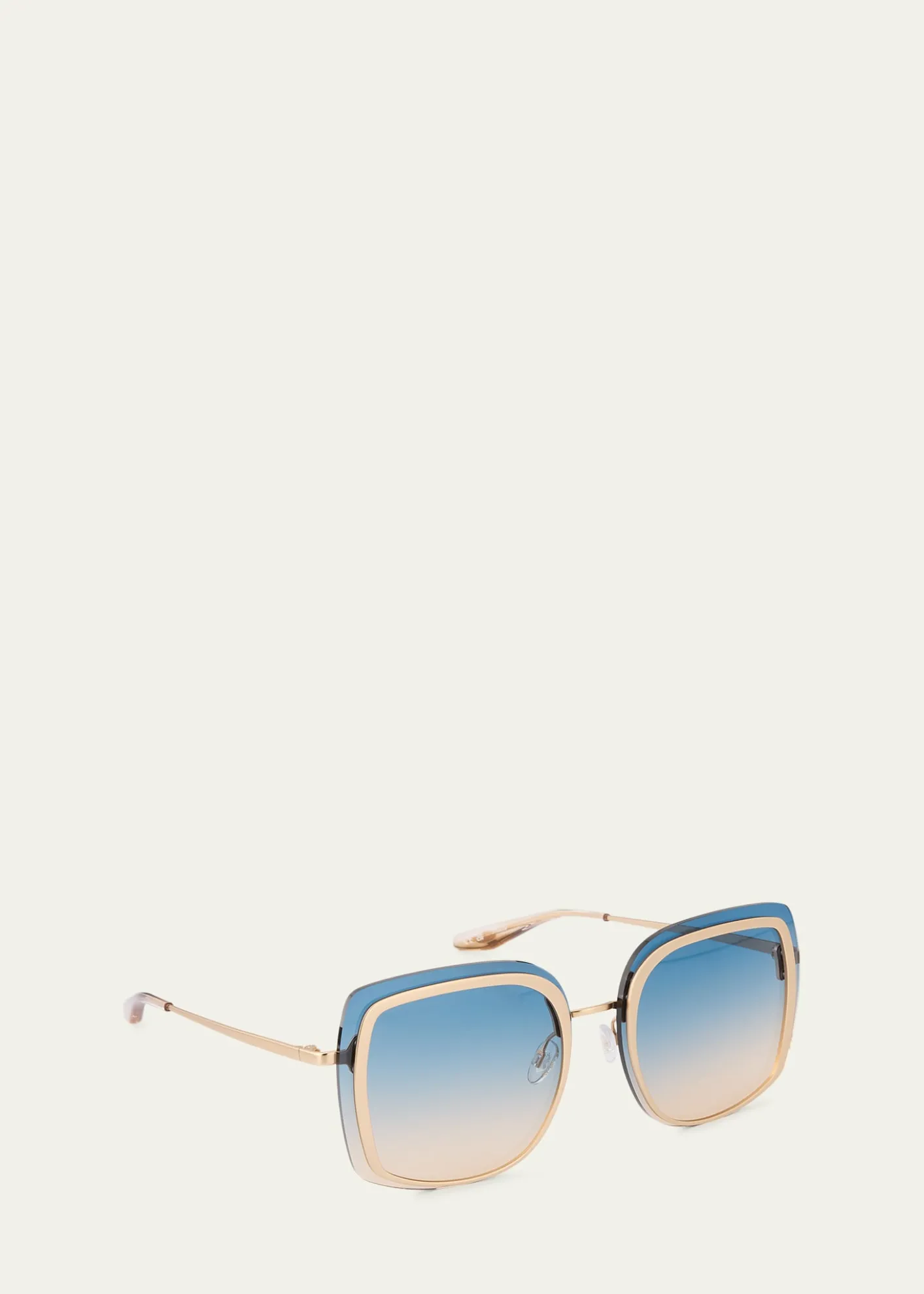 Barton PerreiraHalima 65mm Square Titanium Sunglasses