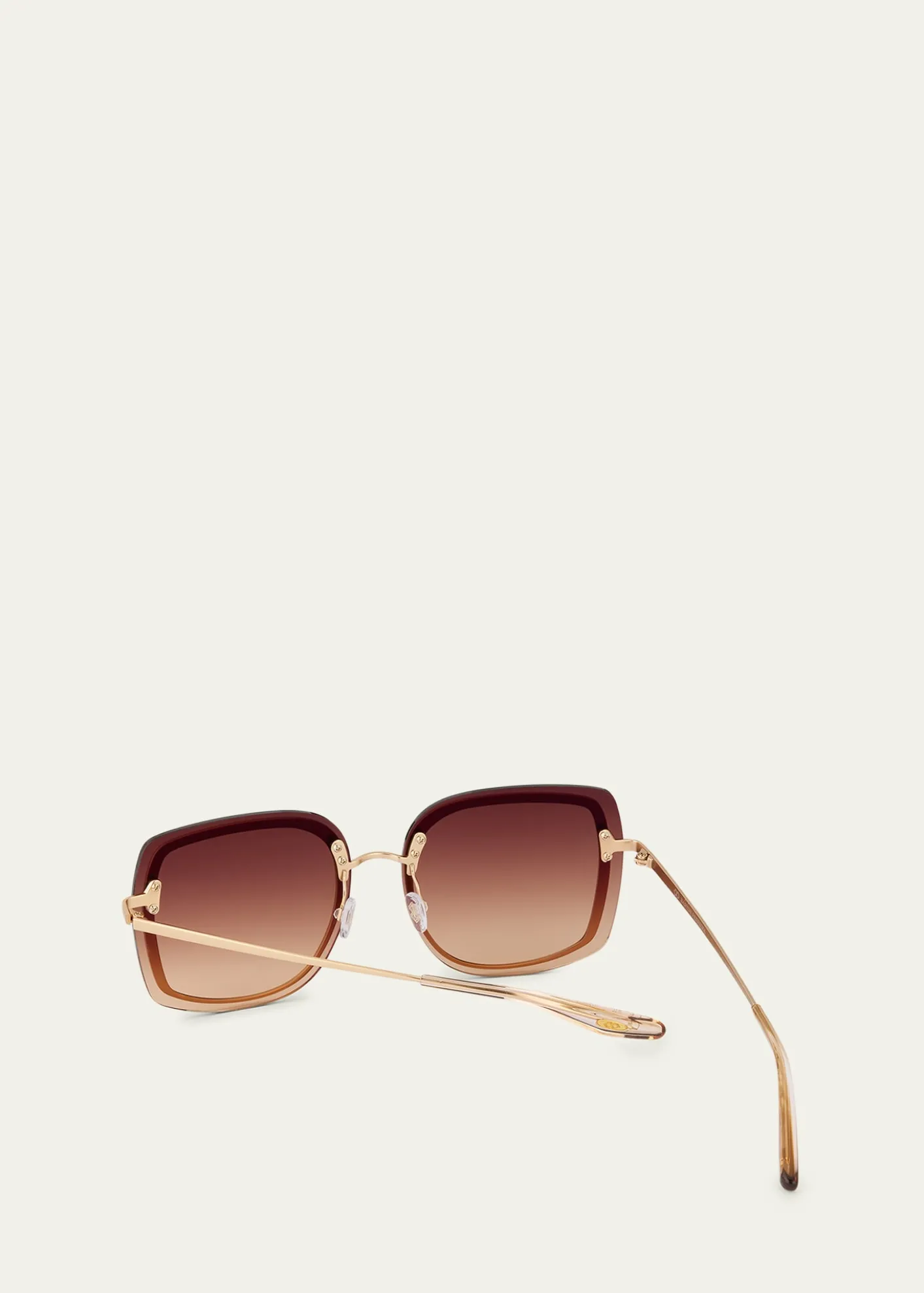 Barton PerreiraHalima 65mm Square Titanium Sunglasses