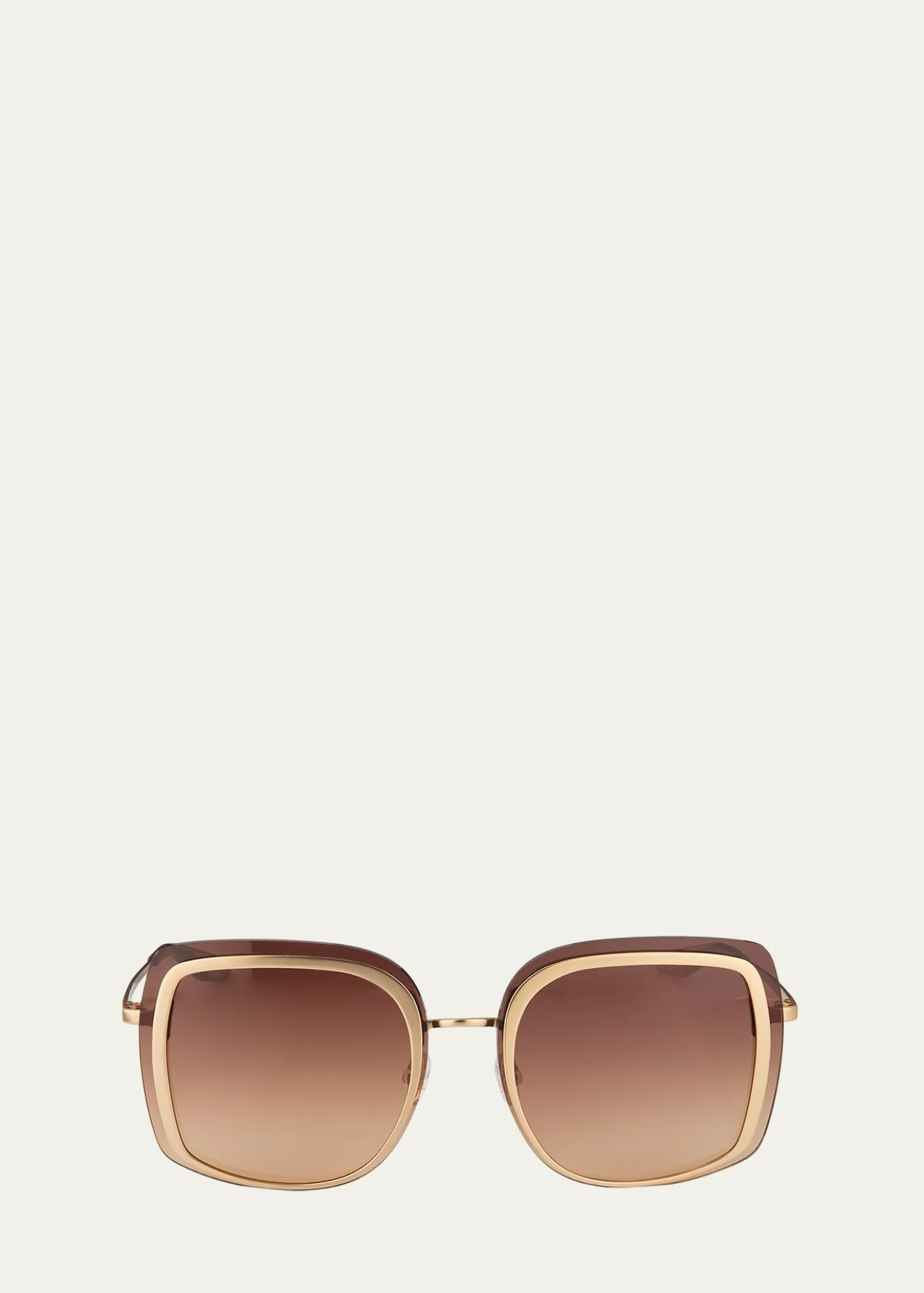 Barton PerreiraHalima 65mm Square Titanium Sunglasses