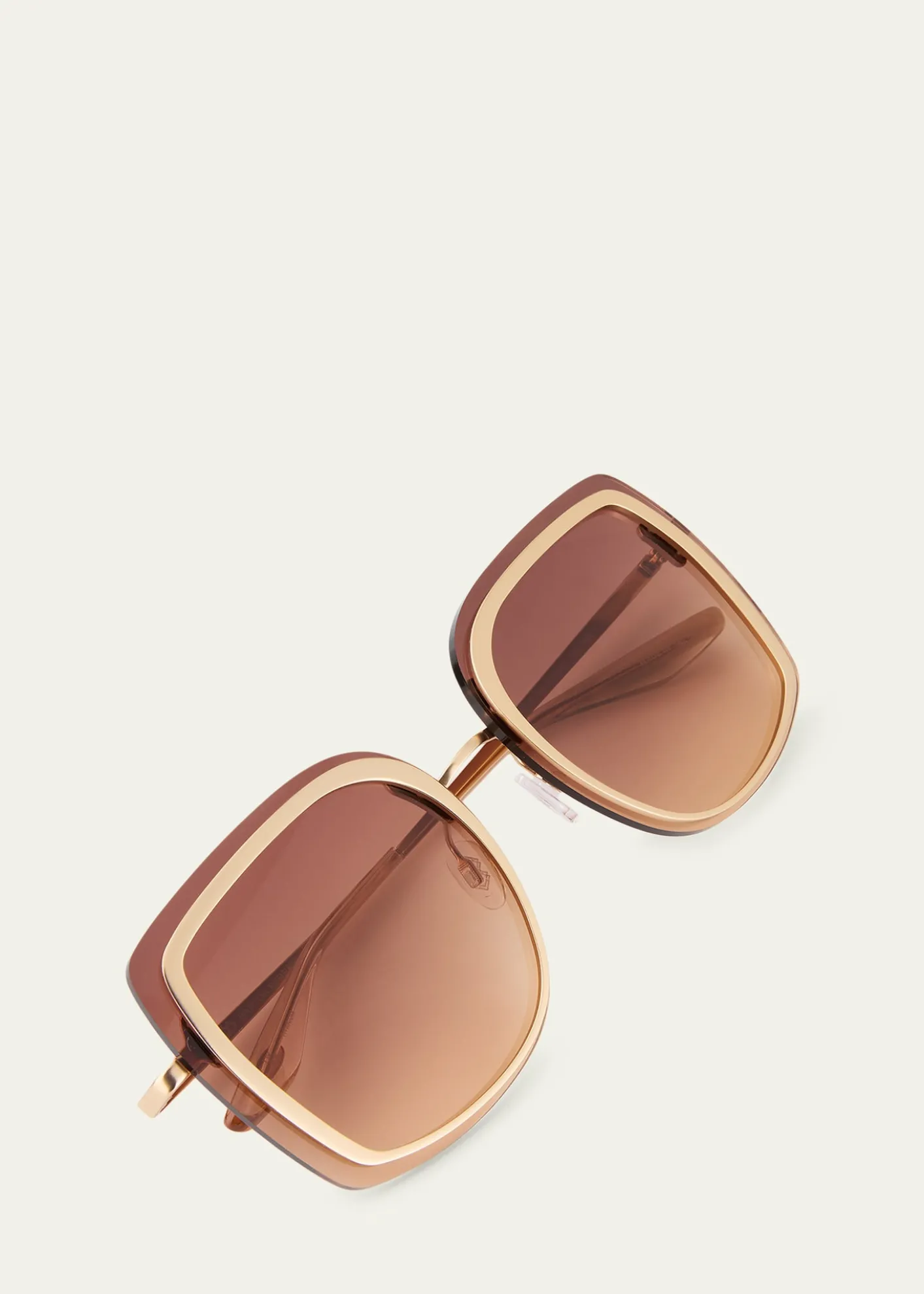 Barton PerreiraHalima 65mm Square Titanium Sunglasses