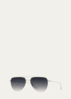 Barton PerreiraMcNair 55mm Titanium Aviator Sunglasses