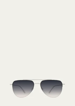 Barton PerreiraMcNair 55mm Titanium Aviator Sunglasses
