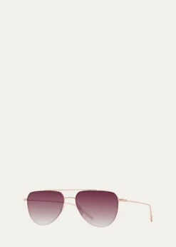 Barton PerreiraMcNair 55mm Titanium Aviator Sunglasses