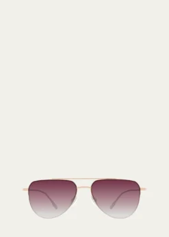 Barton PerreiraMcNair 55mm Titanium Aviator Sunglasses