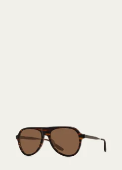Barton PerreiraMen's Acetate and Titanium Aviator Sunglasses