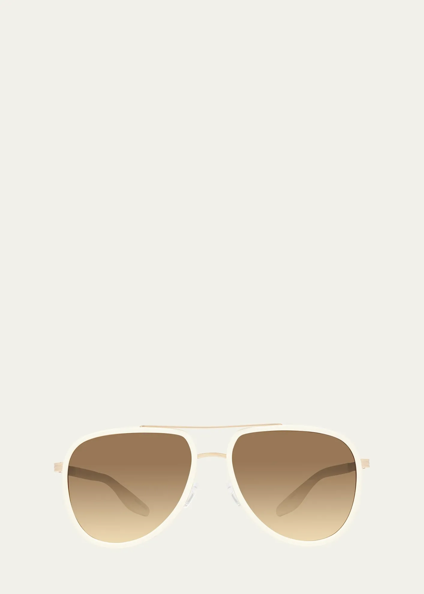 Barton PerreiraMen's Cani Zyl and Titanium Aviator Sunglasses