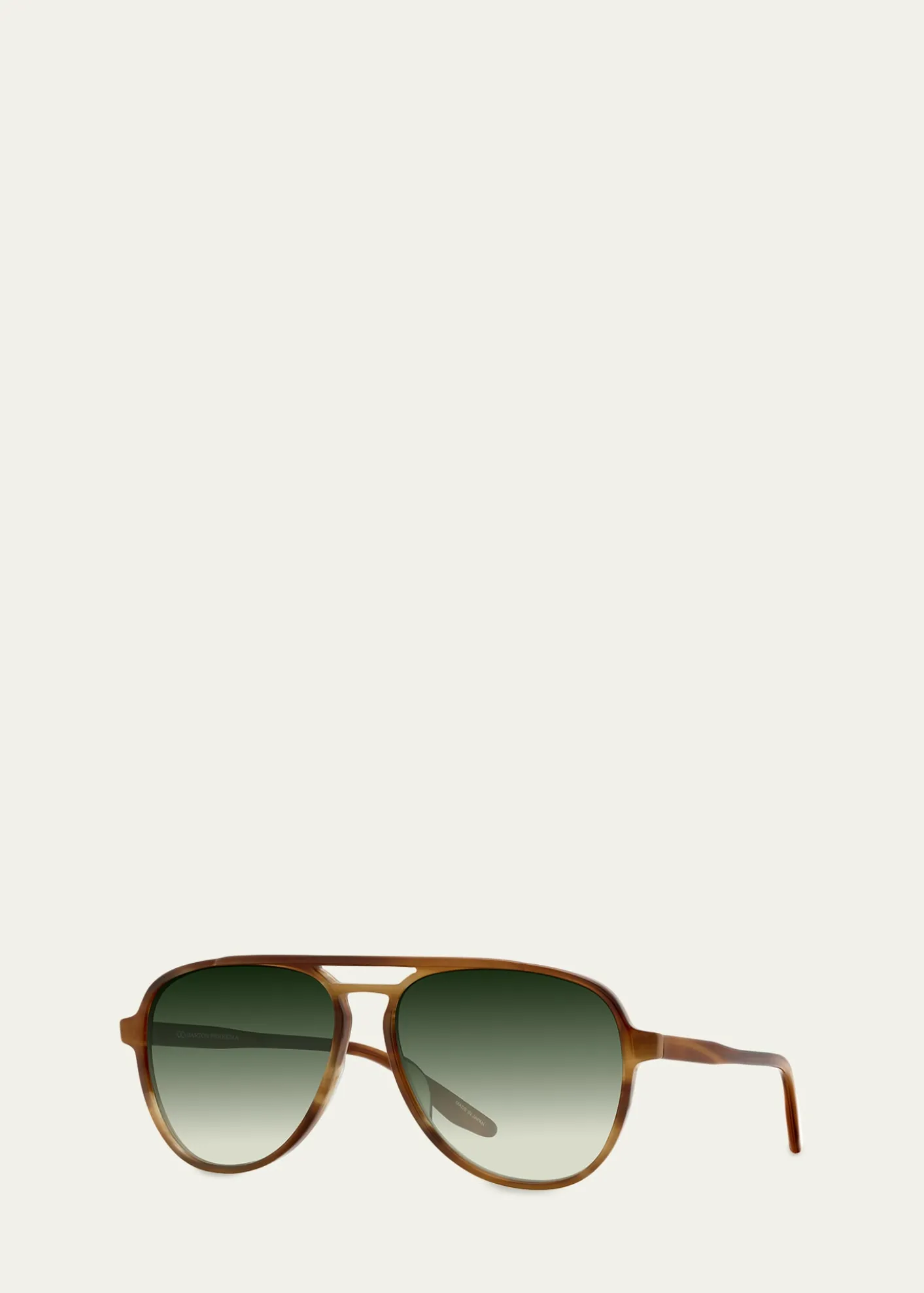Barton PerreiraMen's Double-Bridge Acetate Aviator Sunglasses