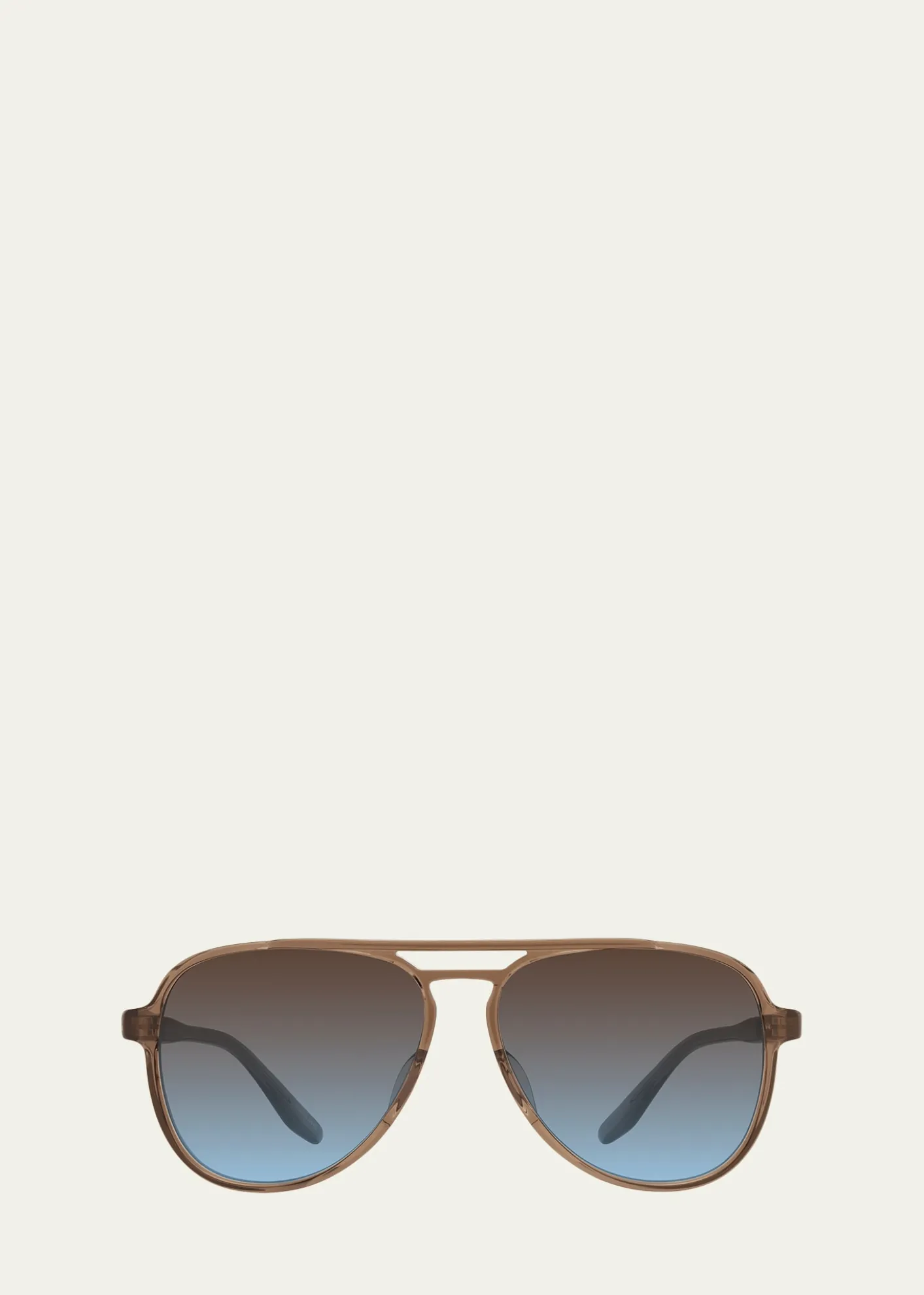 Barton PerreiraMen's Double-Bridge Acetate Aviator Sunglasses