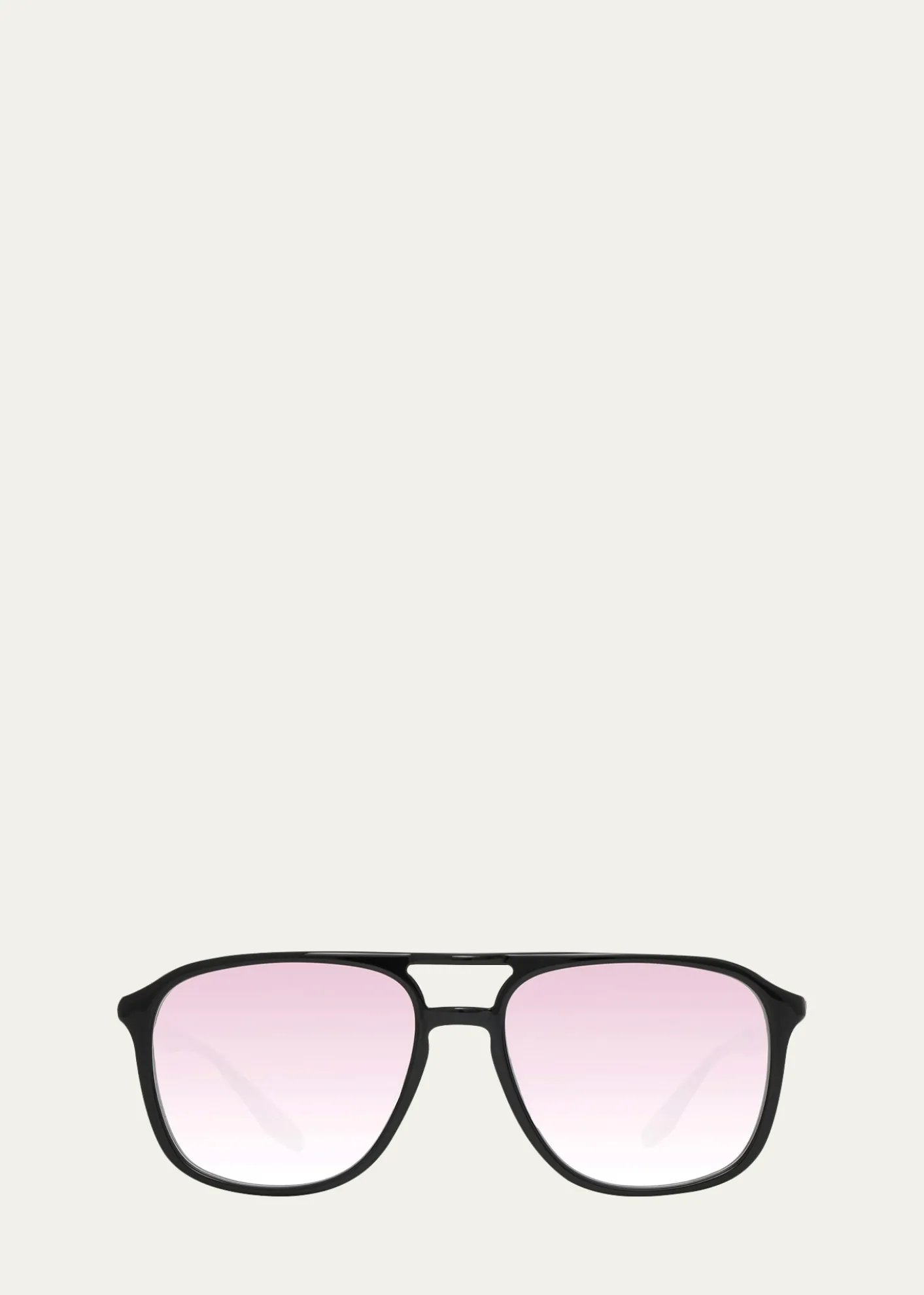 Barton PerreiraMen's Double-Bridge Acetate Aviator Sunglasses