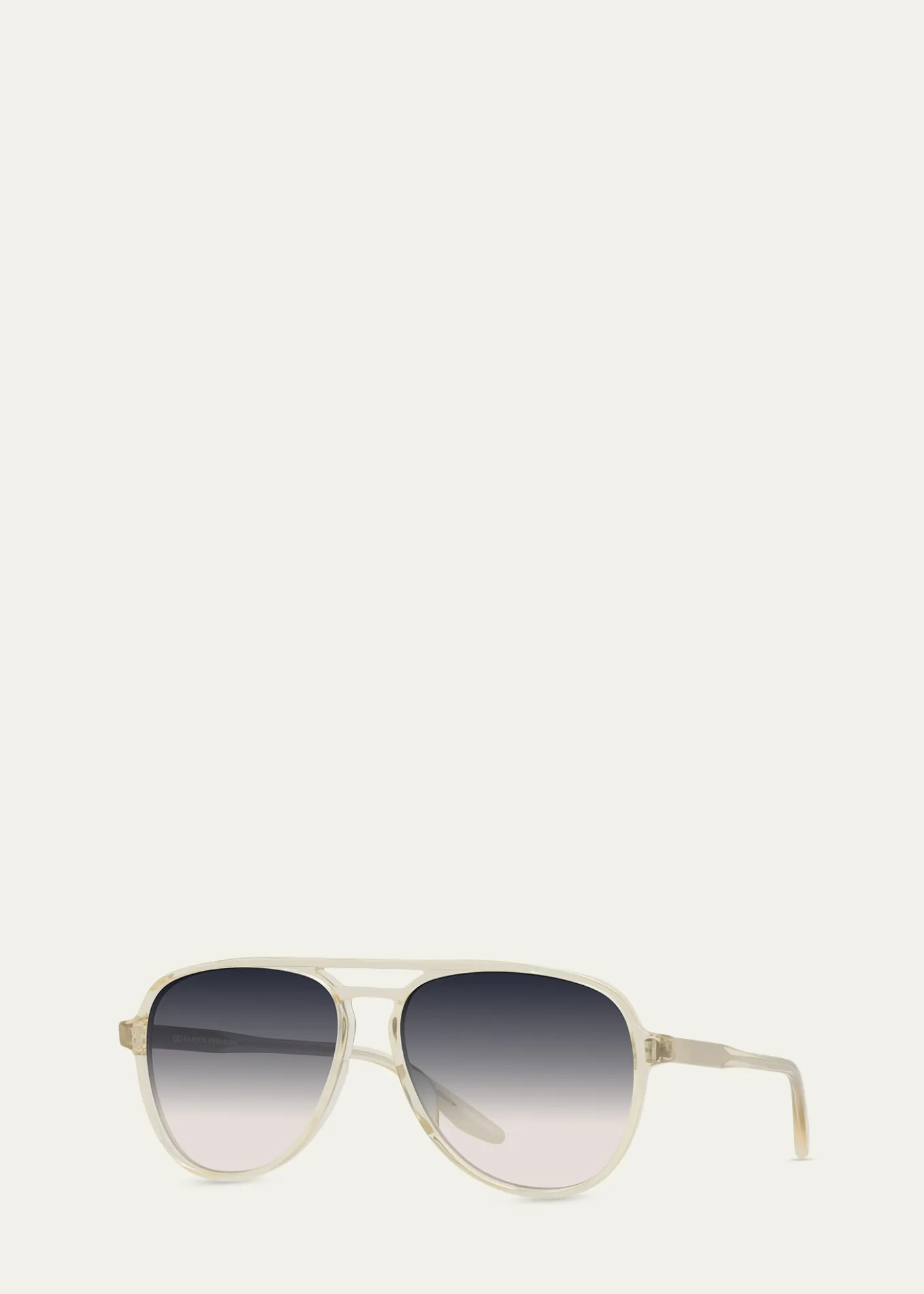 Barton PerreiraMen's Double-Bridge Acetate Aviator Sunglasses