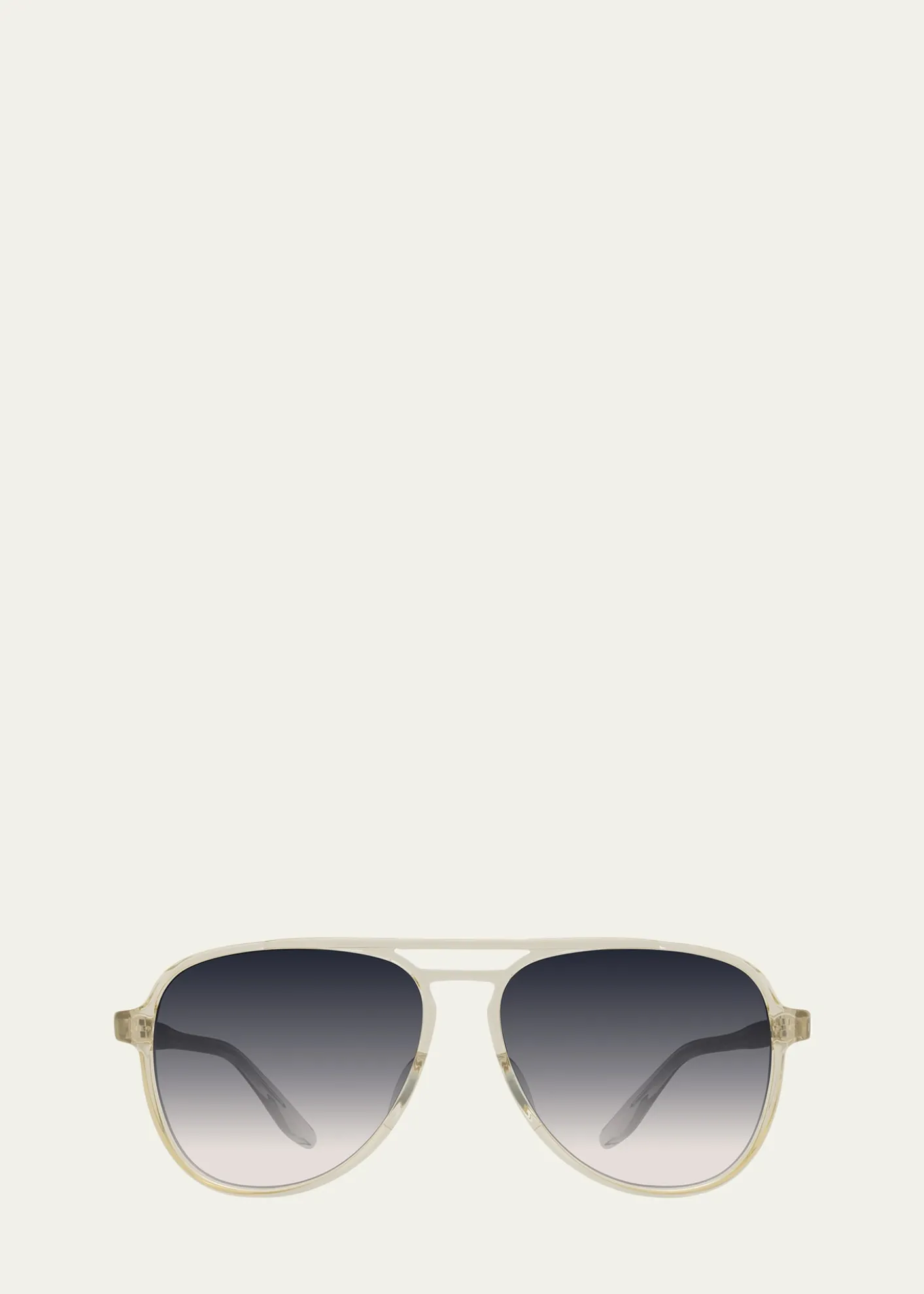 Barton PerreiraMen's Double-Bridge Acetate Aviator Sunglasses