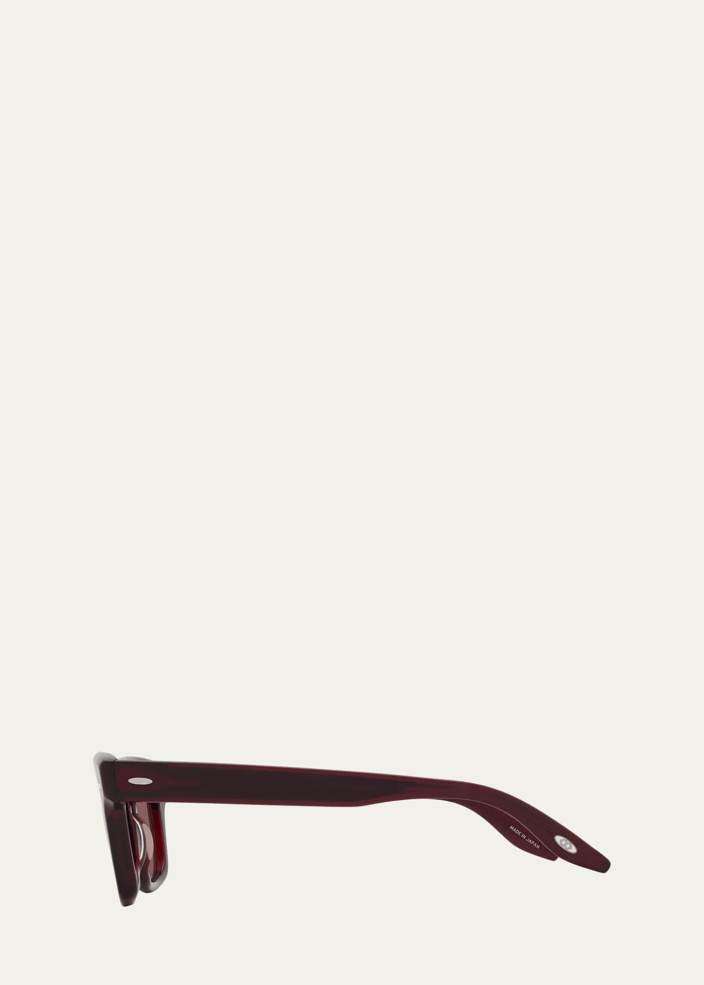 Barton PerreiraMen's Keyhole-Bridge Acetate Rectangle Sunglasses