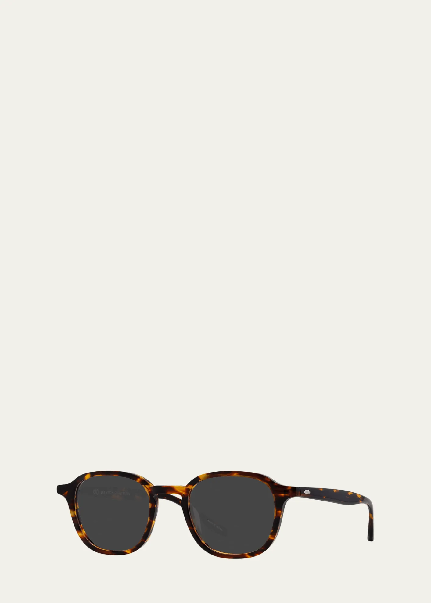 Barton PerreiraMen's Keyhole-Bridge Acetate Square Sunglasses