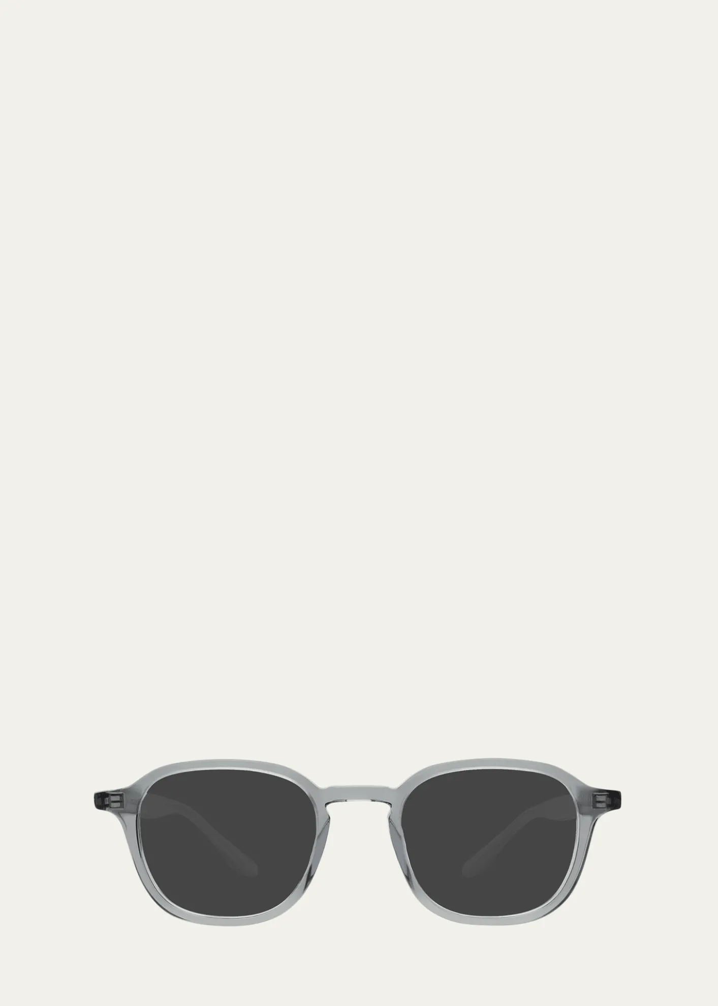 Barton PerreiraMen's Keyhole-Bridge Acetate Square Sunglasses
