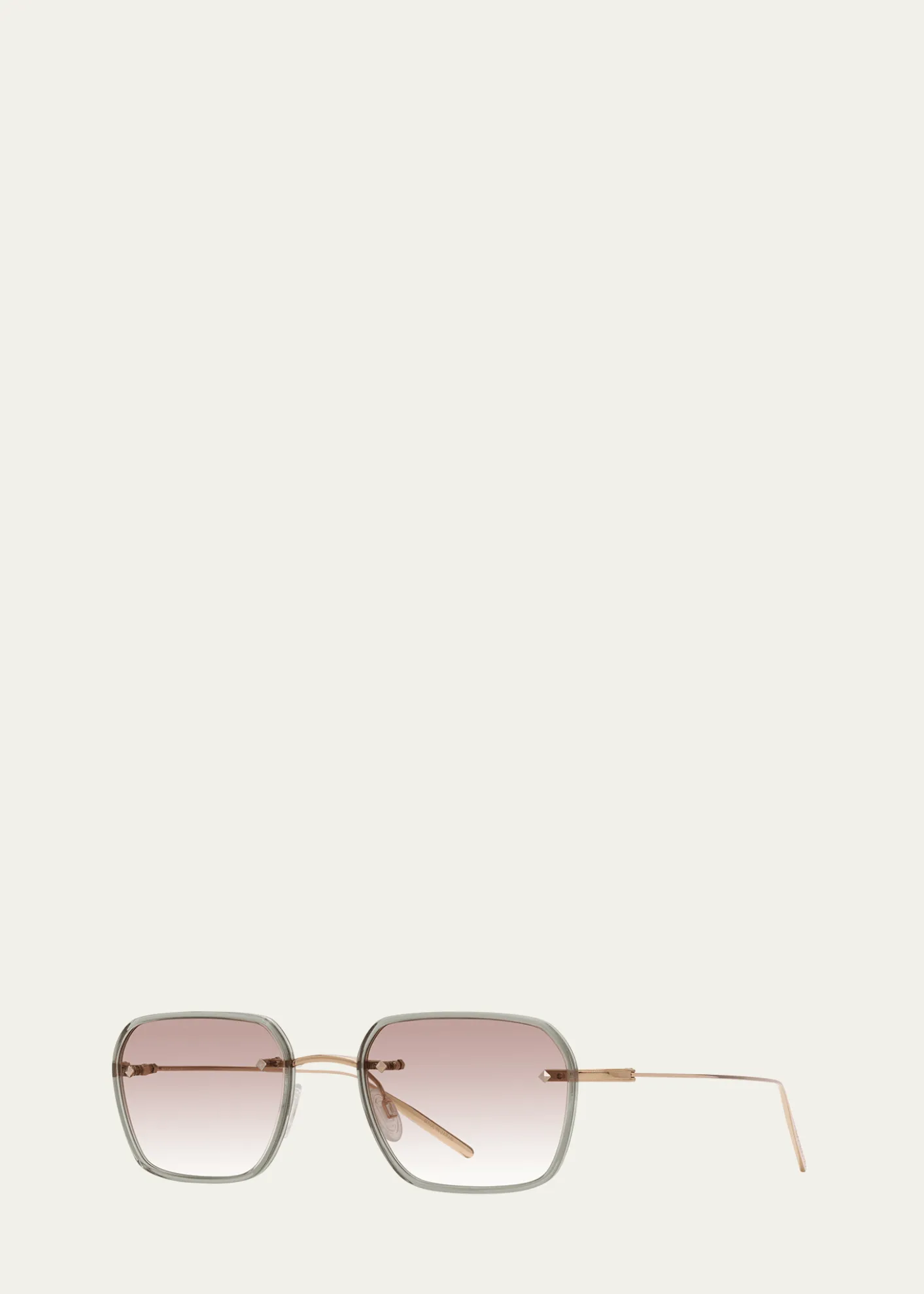Barton PerreiraMen's Louie Titanium and Acetate Square Sunglasses