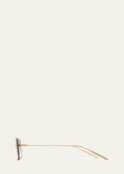 Barton PerreiraMen's Louie Titanium and Acetate Square Sunglasses