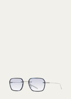Barton PerreiraMen's Louie Titanium and Acetate Square Sunglasses