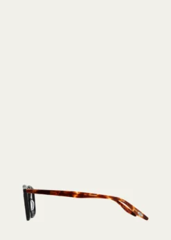 Barton PerreiraMen's Raymond Keyhole-Bridge Acetate Rectangle Sunglasses