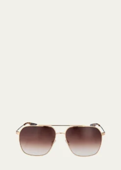 Barton PerreiraRizzo 58mm Titanium Navigator Sunglasses