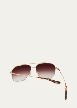 Barton PerreiraRizzo 58mm Titanium Navigator Sunglasses