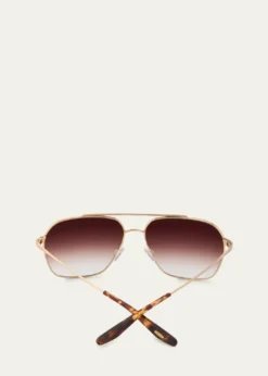 Barton PerreiraRizzo 58mm Titanium Navigator Sunglasses
