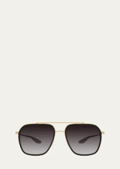 Barton PerreiraRizzo 58mm Titanium & Acetate Aviator Sunglasses