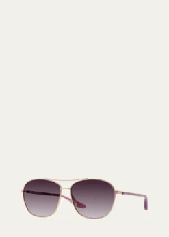 Barton PerreiraSully Aviator Titanium Sunglasses