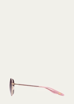 Barton PerreiraSully Aviator Titanium Sunglasses