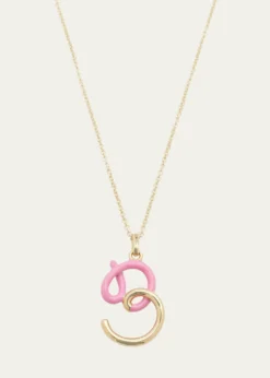 Bea BongiascaEnamel Letter Necklace