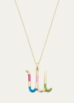 Bea BongiascaEnamel Letter Necklace