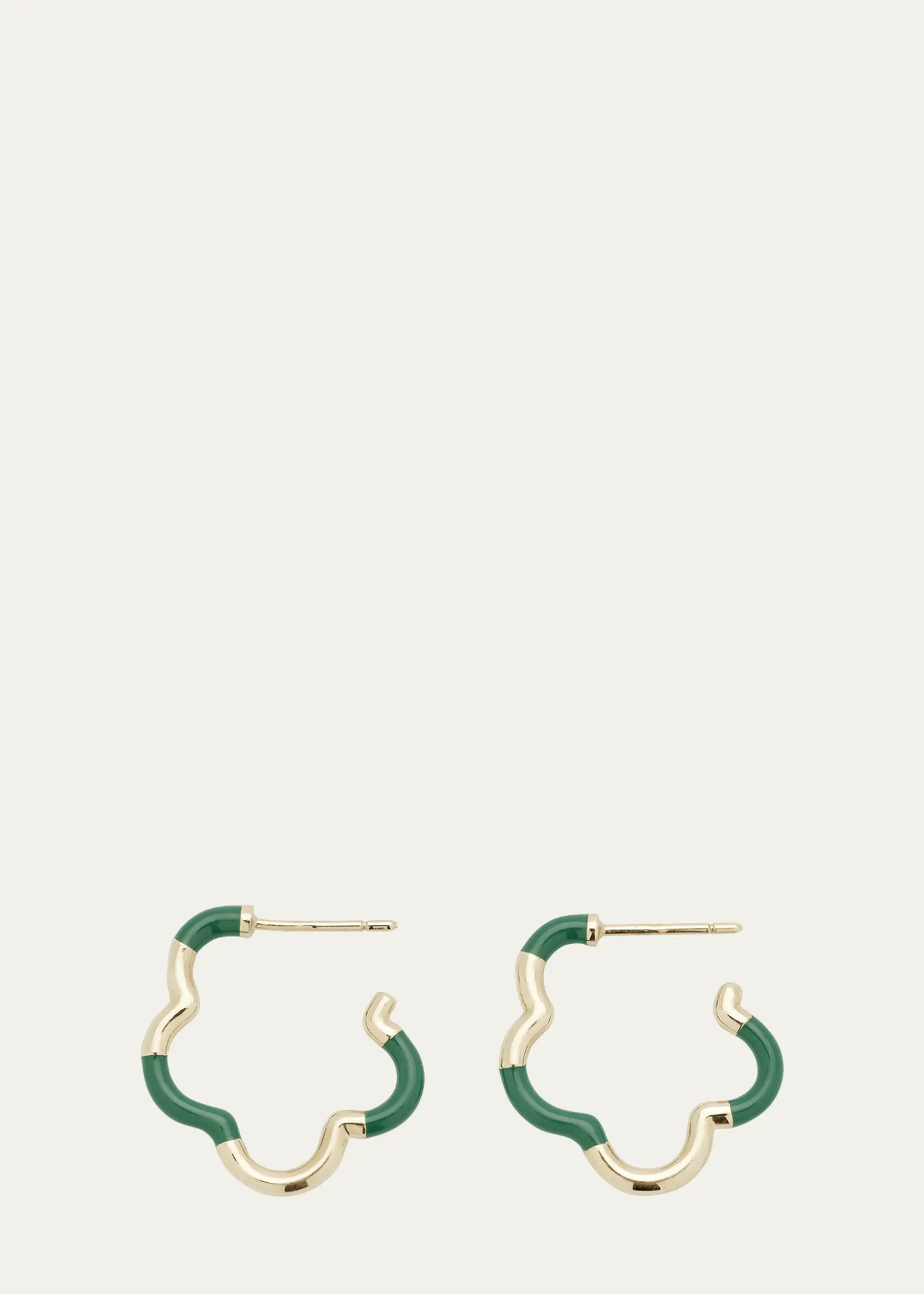 Bea BongiascaEvergreen Enamel Mini Earrings