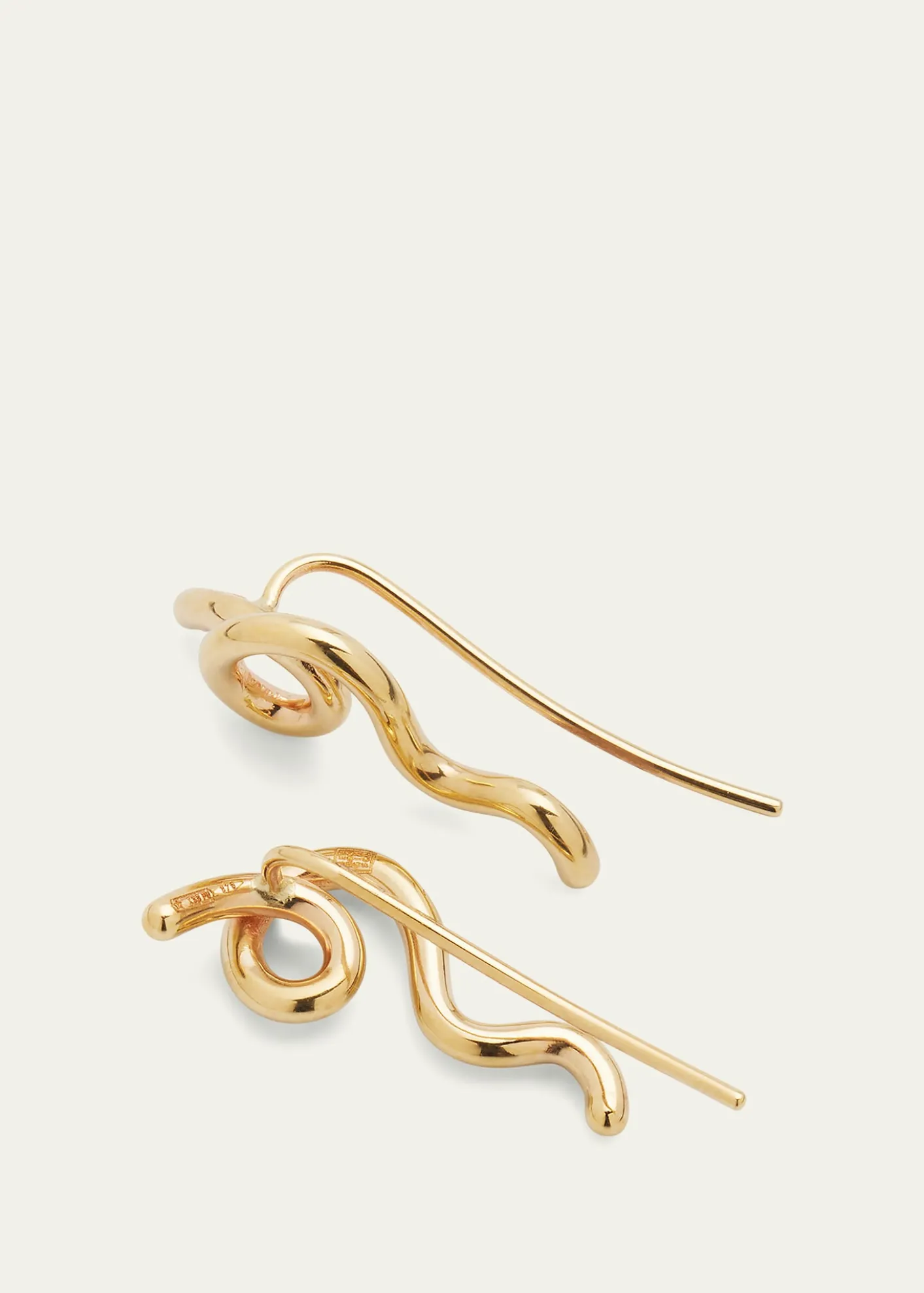 Bea Bongiasca9K Yellow Gold Wow Mini Climber Earrings