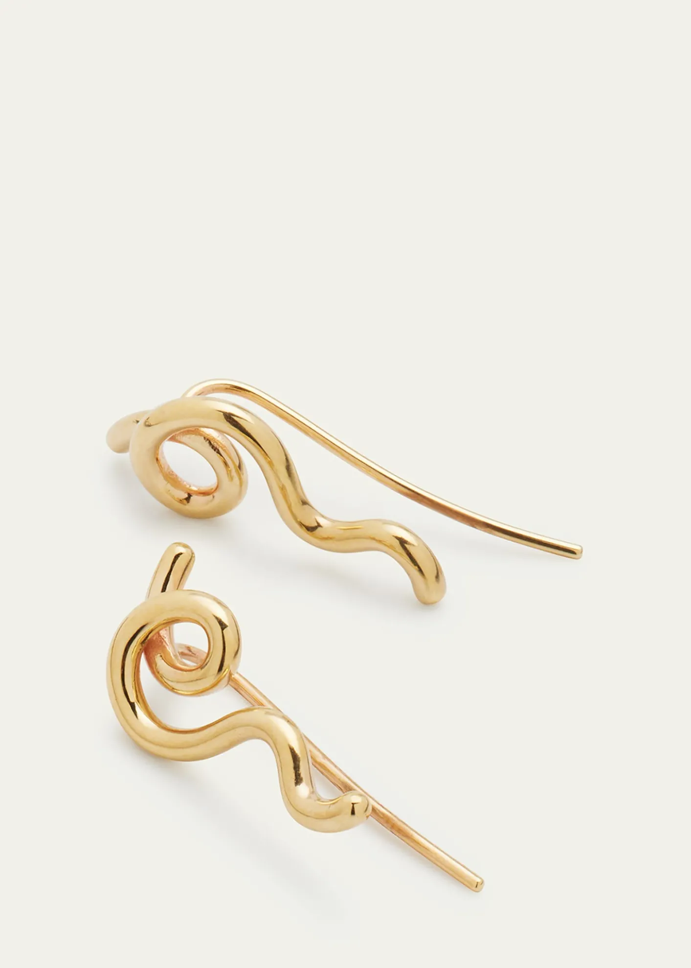 Bea Bongiasca9K Yellow Gold Wow Mini Climber Earrings