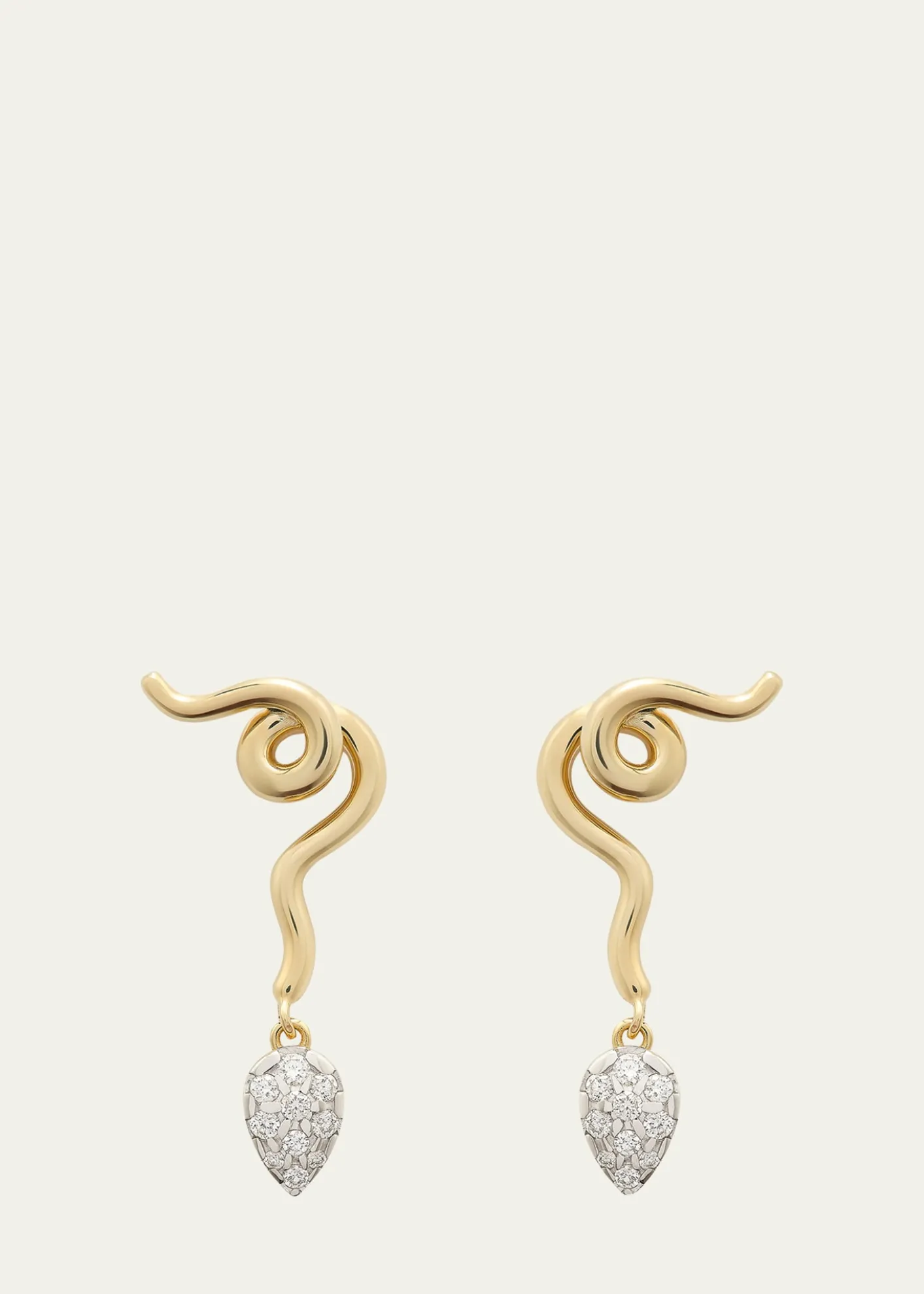 Bea BongiascaVine Diamond Pavé Drop Earrings
