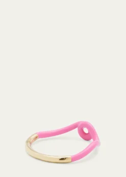 Bea BongiascaWow Mini Mono Ring with Bubblegum Pink Enamel