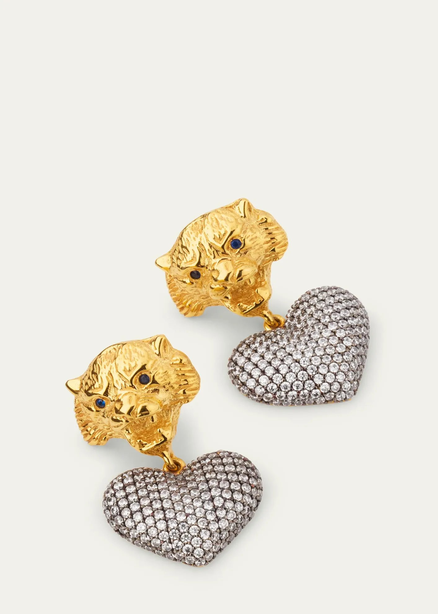 Begum KhanTiger Heart Dangle Earrings
