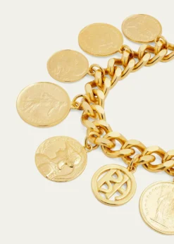 Ben-AmunChain-Link Coin Drop Bracelet