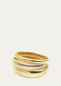 Ben-AmunCobra Elastic Bracelets, Set of 3, Gold