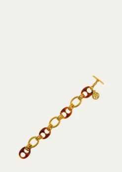 Ben-Amun24K Gold Electroplated Chain Necklace with Tortoise Links