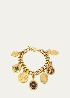 Ben-Amun24k Gold Plated Multicolor Chain Bracelet