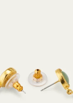 Ben-Amun24k Electroplated Gold Mixed-Stone Drop Earrings