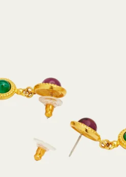 Ben-Amun24k Gold Electroplated Pearly Drop Cross Earrings